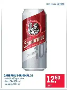 Makro Gambrinus originál 10 nabídka
