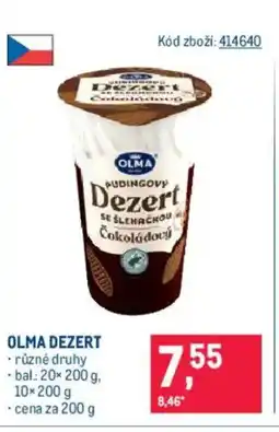 Makro OLMA Dezert nabídka