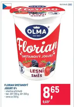 Makro OLMA Florian smetanový jogurt 8% nabídka