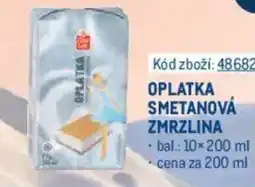 Makro Oplatka smetanová zmrzlina nabídka