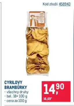 Makro Cyrilovy brambůrky nabídka