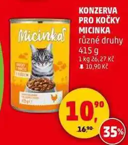 Penny Market KONZERVA PRO KOČKY MICINKA různé druhy, 415 g nabídka