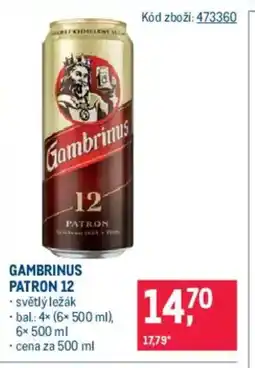 Makro Gambrinus Patron 12 nabídka