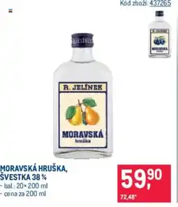Makro R. JELÍNEK Moravská hruška, švestka 38% nabídka