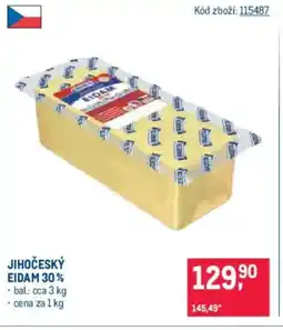 Makro Jihočeský eidam 30% nabídka