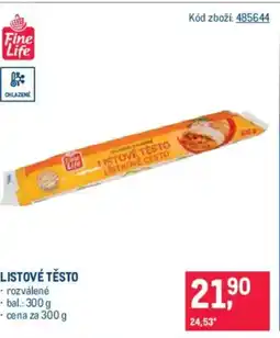 Makro Listové těsto nabídka