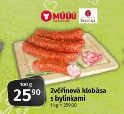 COOP TIP Zvěřinová klobása s bylinkami nabídka