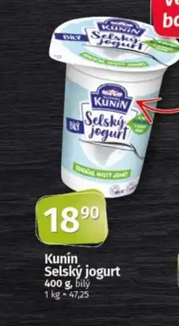 COOP TIP KUNIN Selský jogurt nabídka