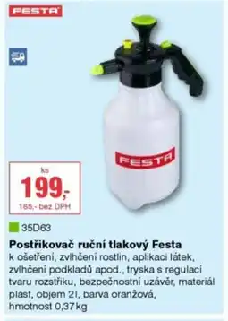 DEK Postřikovač ruční tlakový Festa nabídka