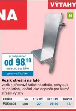 DEK Vozík střešní na latě nabídka