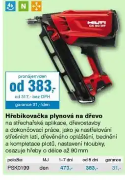 DEK Hřebíkovačka plynová na dřevo nabídka