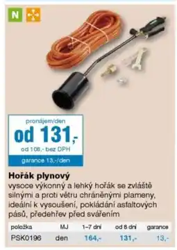 DEK Hořák plynový nabídka