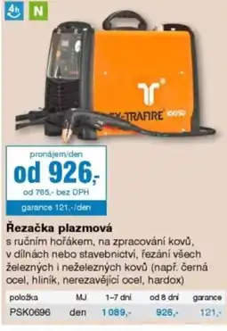 DEK Řezačka plazmová nabídka