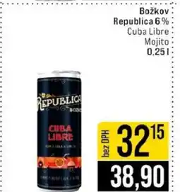 Jip Božkov Republica 6% Cuba Libre Mojito nabídka