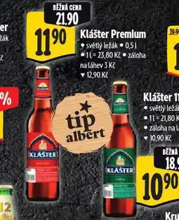 Albert Pivo klášter premium nabídka