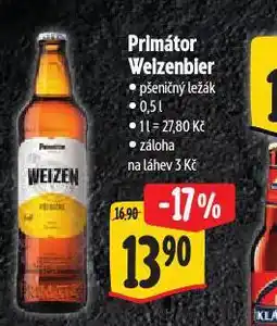 Albert Pivo primátor weizenbier nabídka