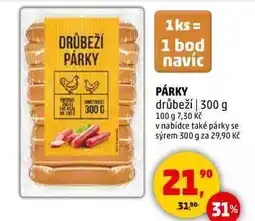 Penny Market DRŮBEŽÍ PÁRKY, 300 g nabídka
