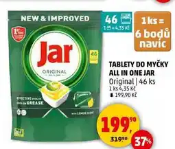 Penny Market TABLETY DO MYČKY ALL IN ONE JAR Original, 46 ks nabídka