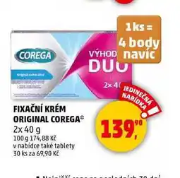 Penny Market COREGA fixační krém original, 2x 40 g nabídka