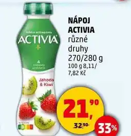 Penny Market NÁPOJ ACTIVIA různé druhy, 270/280 g nabídka