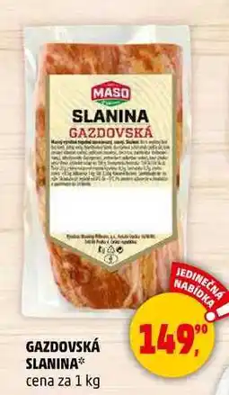 Penny Market GAZDOVSKÁ SLANINA, 1 kg nabídka