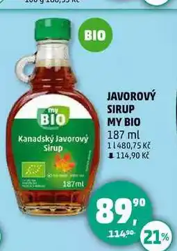 Penny Market JAVOROVÝ SIRUP MY BIO, 187 ml nabídka