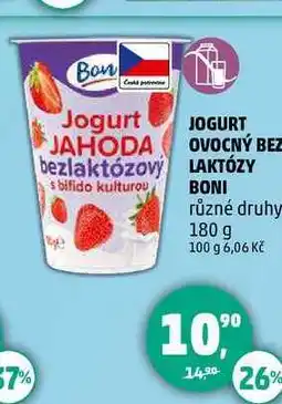 Penny Market JOGURT OVOCNÝ BEZ LAKTÓZY BONI různé druhy, 180 g nabídka