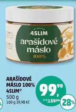 Penny Market ARAŠÍDOVÉ MÁSLO 100% 4SLIM, 500 g nabídka