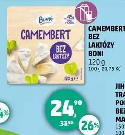 Penny Market CAMEMBERT BEZ LAKTÓZY BONI, 120 g nabídka