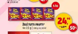 Penny Market ŽELÉ TUTTI FRUTTI, 4 x 15 g nabídka