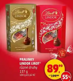 Penny Market LINDOR LINDT různé druhy, 137 g nabídka