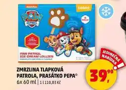 Penny Market ZMRZLINA TLAPKOVÁ PATROLA, PRASÁTKO PEPA, 6x 60 ml nabídka
