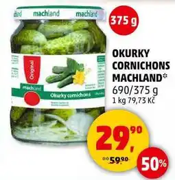 Penny Market OKURKY CORNICHONS MACHLAND, 690/375 g nabídka