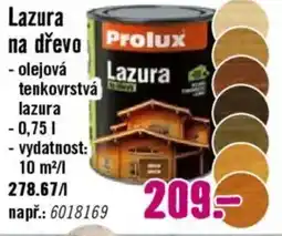 Hornbach Prolux Lazura na dřevo nabídka