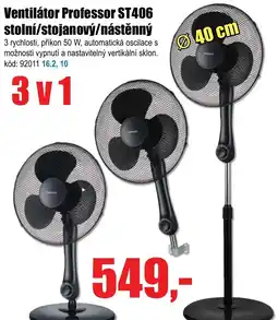 EVA Ventilátor Professor ST406 stolní/stojanový/nástěnný nabídka
