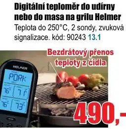 EVA Digitální teploměr do udírny nebo do masa na grilu Helmer nabídka