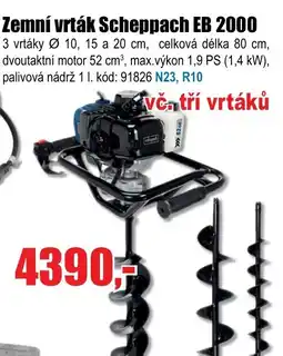 Zemní vrták Scheppach EB 2000