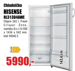 EVA Chladnička HISENSE RL313D4AWE nabídka