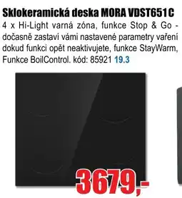 Sklokeramická deska MORA VDST651C