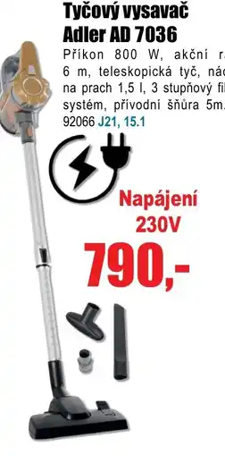 EVA Tyčový vysavač Adler AD 7036 nabídka