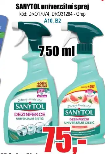 EVA SANYTOL univerzální sprej nabídka