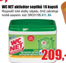 WC NET aktivátor septiků 16 kapslí