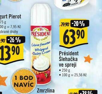 Jip Président šlehačka ve spreji nabídka