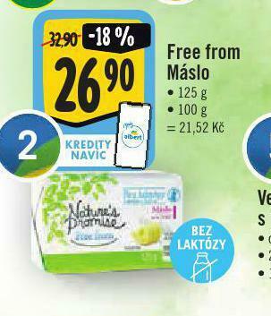 Jip Free from máslo nabídka