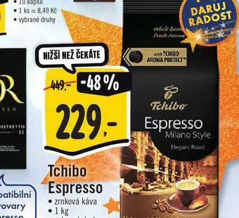 Tchibo espresso zrnková káva
