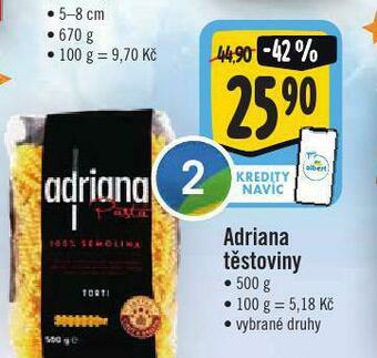 Jip Adriana těstoviny nabídka