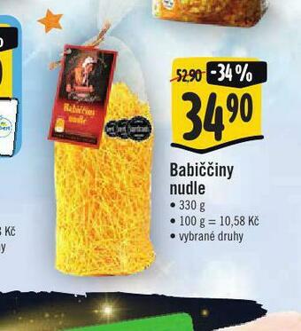 Jip Babiččiny nudle nabídka