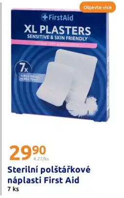 Action Sterilní polštářkové náplasti First Aid nabídka