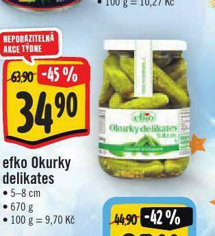 Jip Efko okurky delikates nabídka