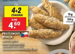 Lidl Proteinový rohlík nabídka